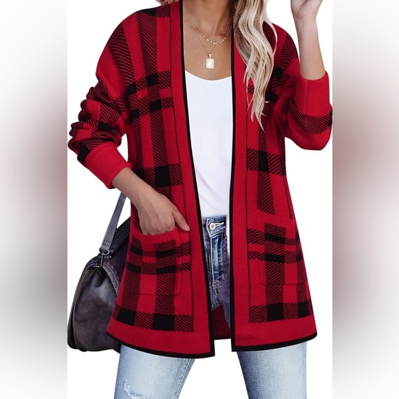 NWT Buffalo Plaid Cardigan - Picture 1 of 6